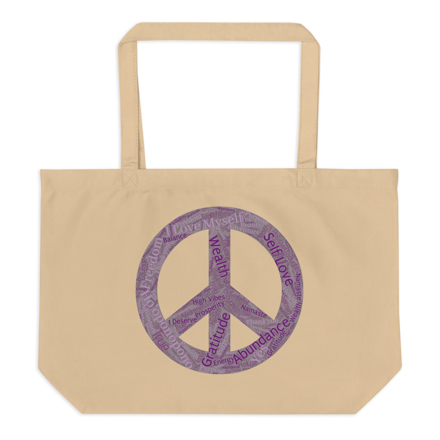 My Heart Intention Manifest Large organic tote bag